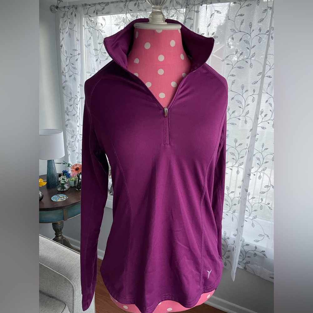 Purple Old Navy quarter zip athletic pullover, size small